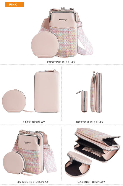 Baellerry New Big Capacity Women Phone Bags Crossbody Shoulder Female Composite Bag Handbag Zipper Coin Pocket Women's Wallet