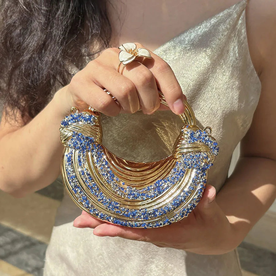 2026 new Ladies' Evening Dress Acrylic Premium Noodle Bag Diamond Decorations Fashionable Banquet Chain Evening Dress Bag