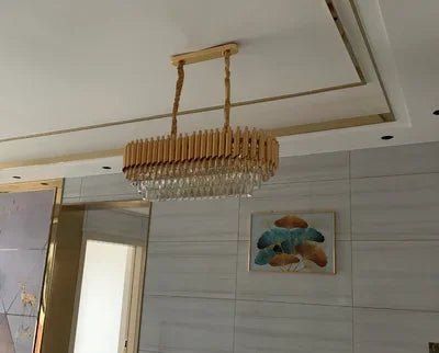 Villa Luxury Living Room Chandelier K9 Crystal Restaurant Pendant Lights Modern Ceiling Chandelier Dining Table Indoor Home Lamp