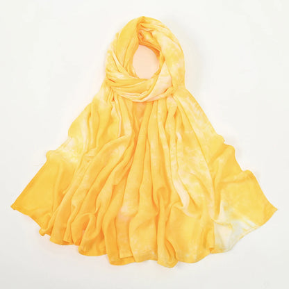 190*90cm Big Size Modal Cotton Hijab Women Tie-dye Scarf Double Stitching Shawl Muslim Gradient Plain Cotton Rayon Headscarf