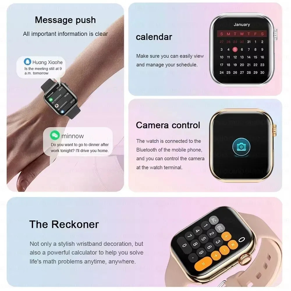 2026 Series 10 Watch 10 GPS Smart Watch Memory Music Video Bluetooth Call Heart Rate Waterproof NFC Smartwatch For Apple Android