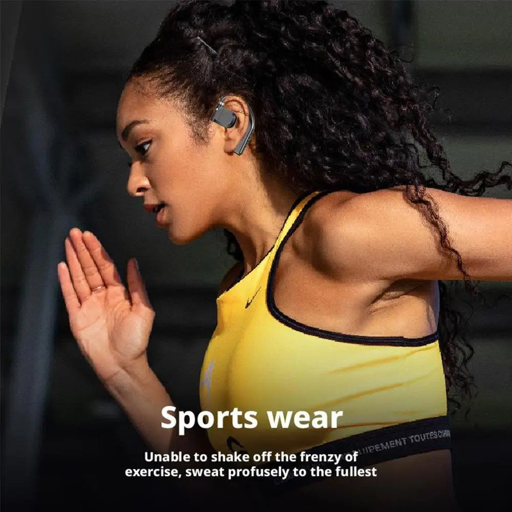 2PCS Bluetooth Ear Hooks Rotatable Earphones LED Digital Display Wireless Sport Headphones Long Battery Life Headset