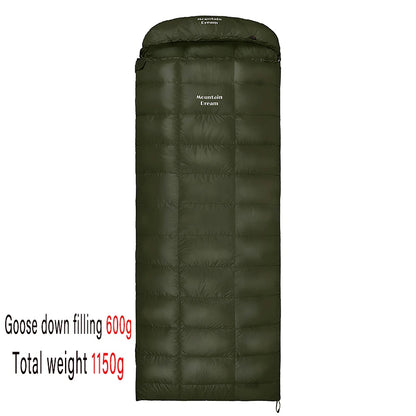 Envelope-style Down Sleeping Bag Ultra-light Goose Down Waterproof Plus Size Winter Warm Travel Hiking Camping Sleeping Bag