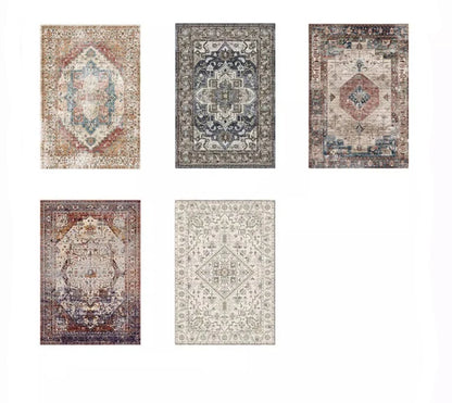 American Retro Style Rugs for Bedroom Large Area Living Room Decoration Anti-slip Carpet Washable Lounge Floor Mat Home Soft Rug