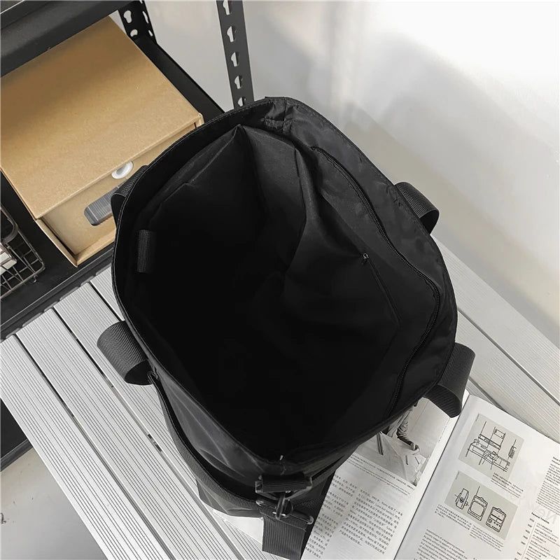 HOCODO Waterproof Women Travel Handbag Large Capacity Ladies Messenger Bag Solid Color Female Crossbody Nylon Shoulder Bag Women