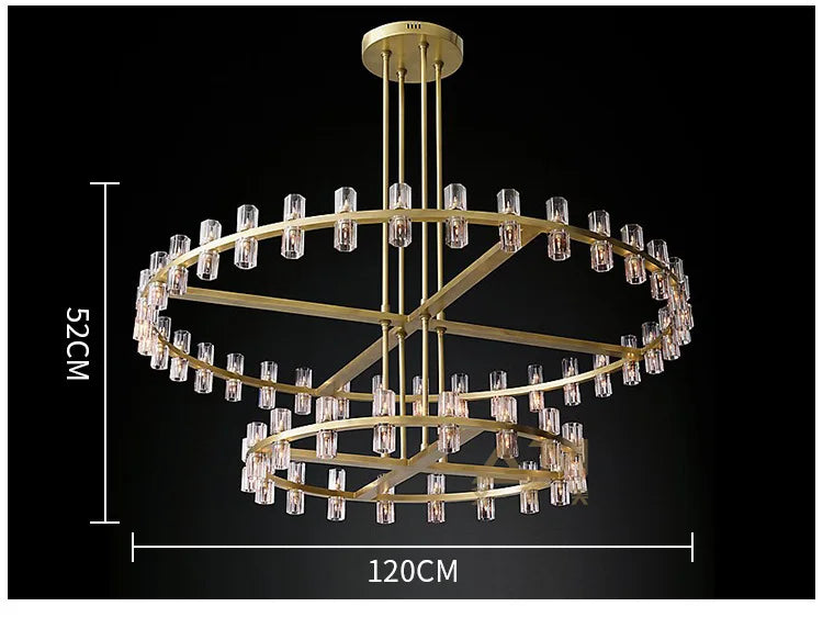 Villa Duplex Chandelier New Light Luxury Light Post Modern Crystal Chandelier Light Luxury For Living Room Lamp Home Decoration