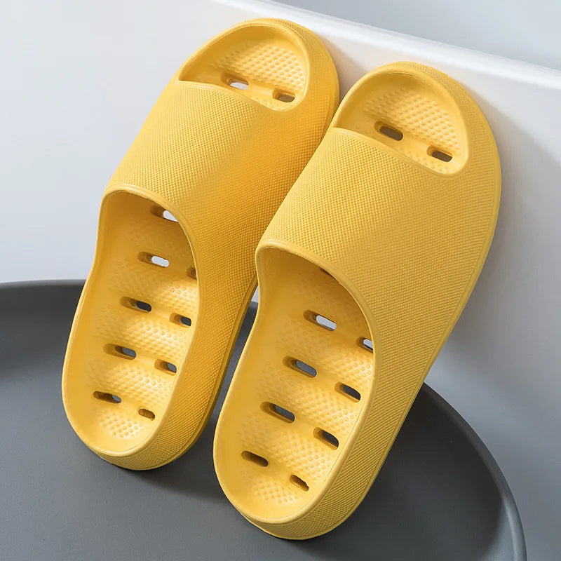 Men's Bathroom Bathing Slippers Women's New Summer Indoor Home Eva Anti-Slip Anti-Odor Couple Shower Leakage Quick-Drying Slippers for Women