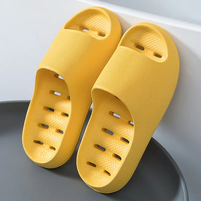 Men's Bathroom Bathing Slippers Women's New Summer Indoor Home Eva Anti-Slip Anti-Odor Couple Shower Leakage Quick-Drying Slippers for Women