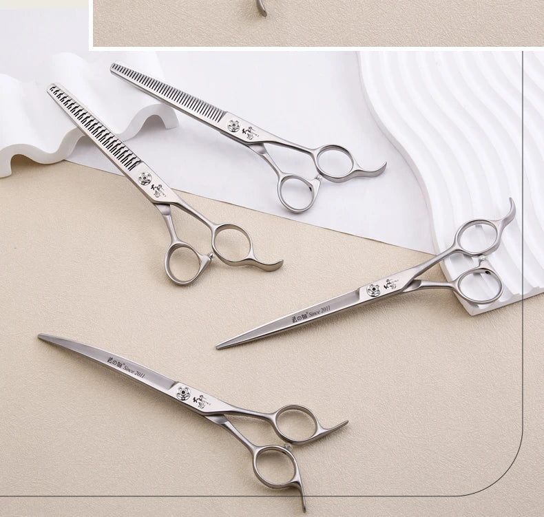 Fenice Slim Narrow Dog Grooming Scissors Set Straight/Curved/Thinner/Chunker Shears Scissors Specialized for KR and JP Groomers