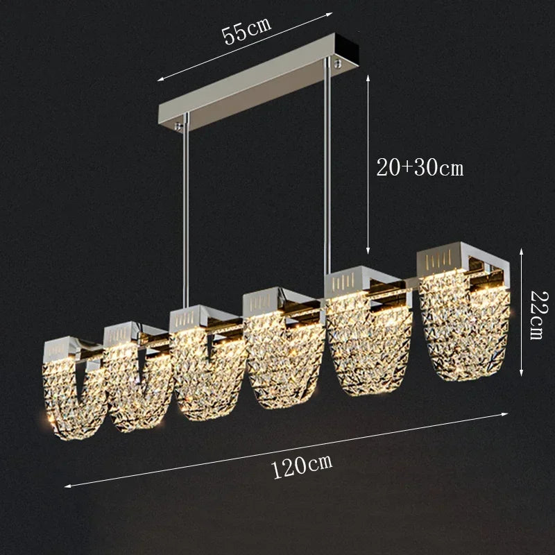 2025 New Home DecorationPendant Lights Luxury Crystal Living Room Chandelier Bedroom Pendant Lamp Ceiling Light  Indoor Lighting