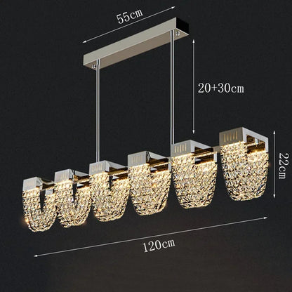 2025 New Home DecorationPendant Lights Luxury Crystal Living Room Chandelier Bedroom Pendant Lamp Ceiling Light  Indoor Lighting