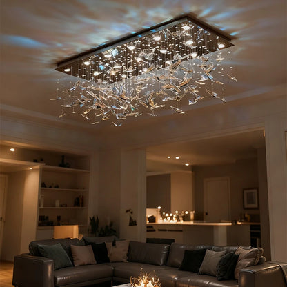 Crystal Chandelier Pendants Butterfly Chandelier Over the Table  Hanging Lights for Kitchen Island Living Room Pendent Lamp