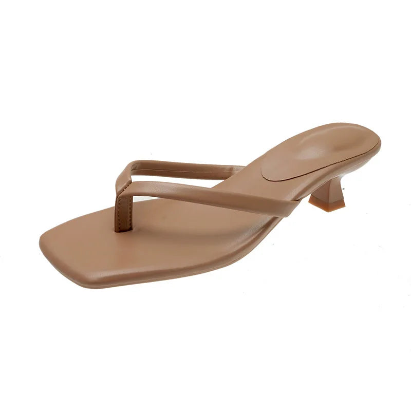 Female Summer Sexy Heels Fashion Sandals Slides Ladies Shoes Flip Flops Luxury High Heels Slippers Shoes Women Pumps