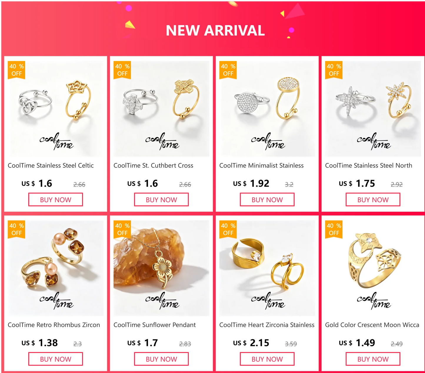 COOLTIME Initial Letter Ring for Women Stainless Steel A-Z Alphabet Double Heart Rings Simple Wedding Cheap Gift For Lover