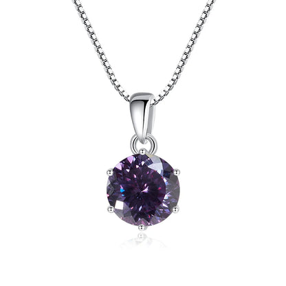 Butterflykiss 1CT 100 Faced Cut Moissanite Solitaire Drop Necklaces Gold Plated Pendant Real S925 Silver Chain Jewelry For Women