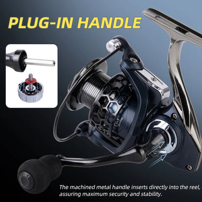 BILLINGS Spinning Reel Metal Spinning Fishing Reel 12KG Max Drag for Freshwater Saltwater 5.2:1 Gear Ratio Fishing Reels