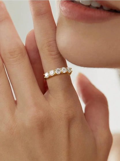 925 Sterling Silver Fashion Gorgeous Shiny Round Zircon Ring For Women Engagement Wedding Party Luxury High Quality Fine Jewelry