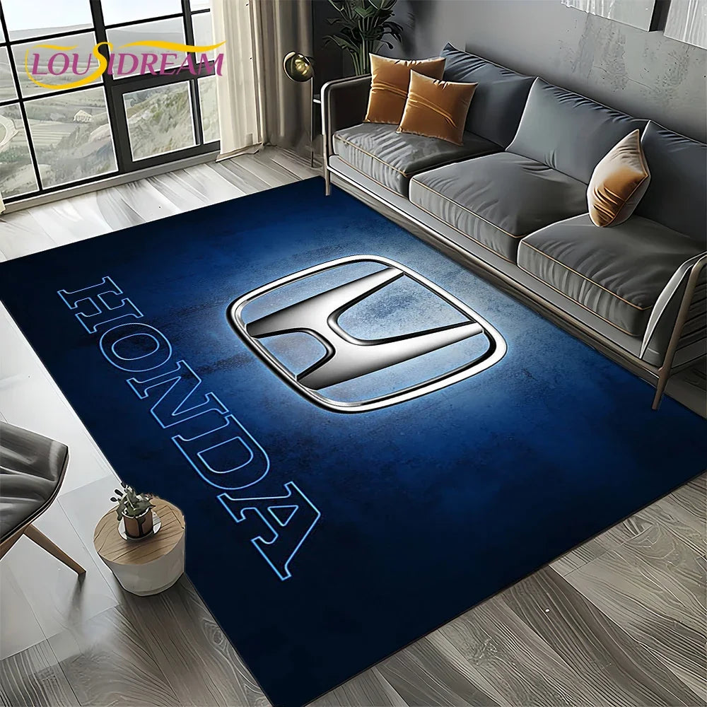 Racing Car H-HONDA HRC Motorcycle Carpet Rug for Living Room Bedroom Home Sofa Decoration,Kids Area Rug Non-slip Floor Mat Gift