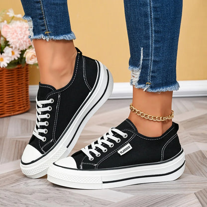 Fashion Candy Color New Casual Women's Sneakers 2026 New Solid Color Comfortable Thick Soled Shoes for Women Tênis Feminino