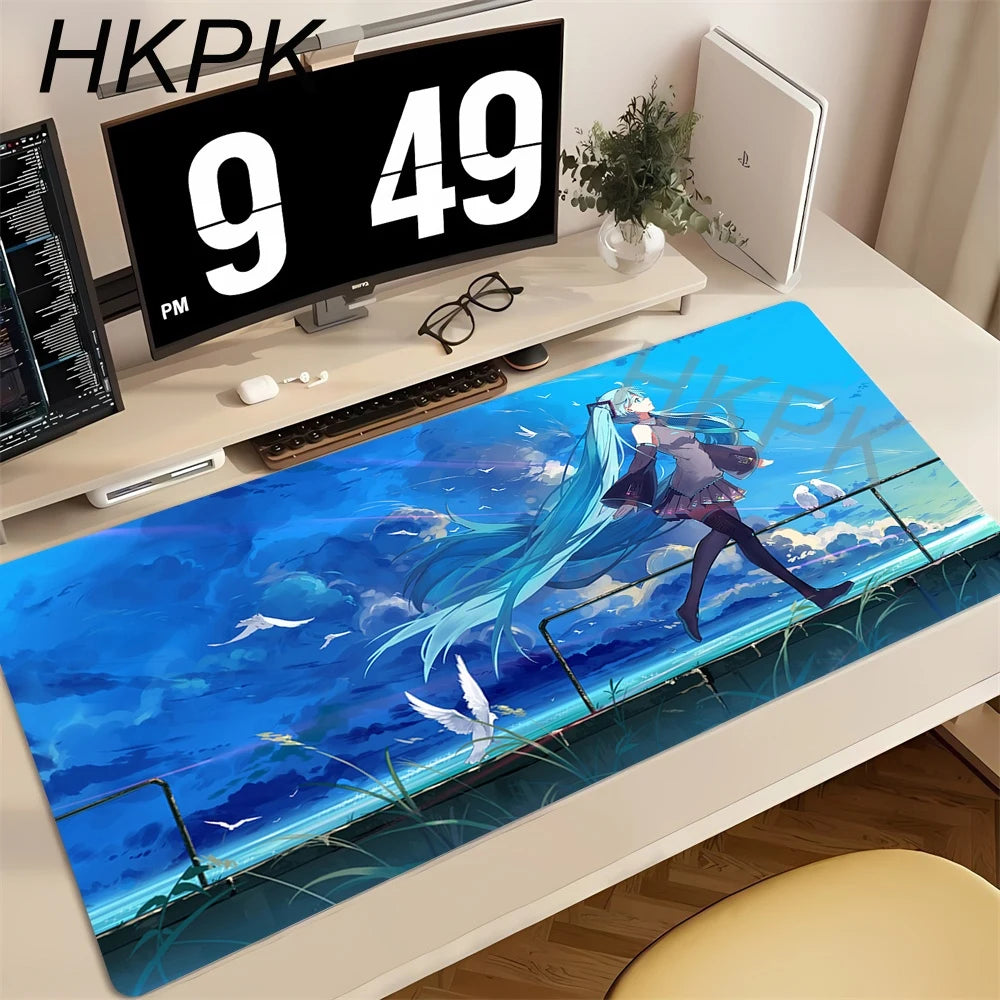 Anime Mouse Pad Gamer Keyboard Pad Desk H-hatsune Miku Mouse Mat Carpet Rubber Tapis Souris Gaming Notbook Exquisite PC Mousepad