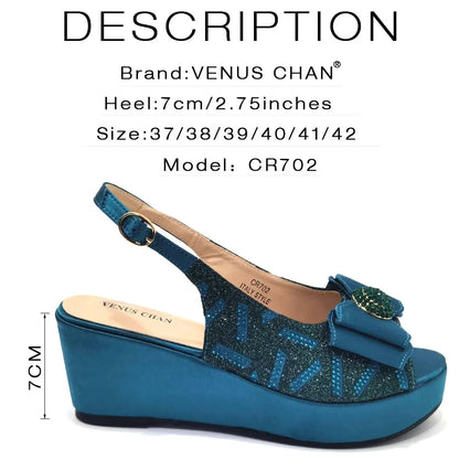 Sandals Woman Summer 2024 New Arrival Specially Designed Black African Women's Round Toe High Heels Suitable for Wedding Party