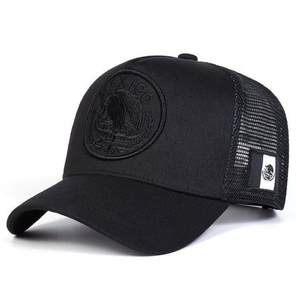 Unisex Mexican Flag Embroidery Baseball Net Caps Adjustable Casual Hats Spring and Summer Outdoor Sunscreen Hat