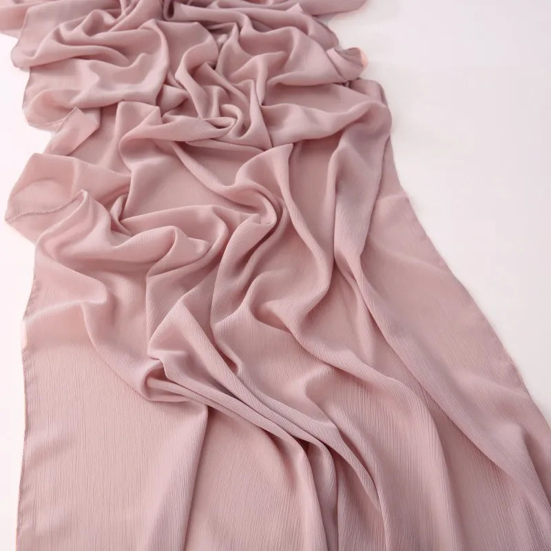 180*70CM Chiffon Hijabs For Woman Soft Long Turban Veil Scarves Muslim Hijab Shawls Islam Women Head Wraps Accessoires Ramadan