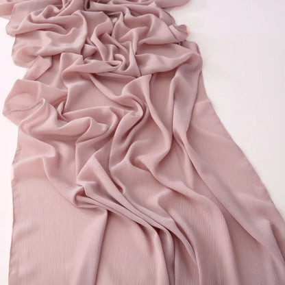 180*70CM Chiffon Hijabs For Woman Soft Long Turban Veil Scarves Muslim Hijab Shawls Islam Women Head Wraps Accessoires Ramadan