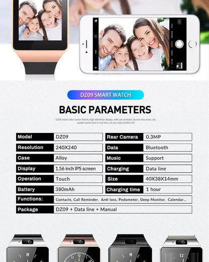 New Watches Mens 2025 Sport Watch Electronic Clock Support TF SIM Card Camera SMS Call Women Smartwatch for Android Phone