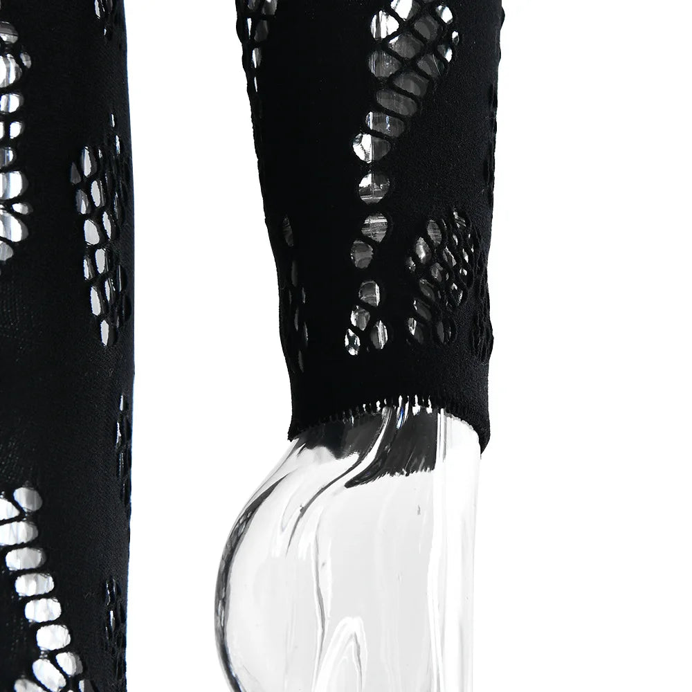 Weird Puss Irregular Hollow Jumpsuit Women Full Sleeve Button Sexy See Through Stylish Stretch Skinny Midnight Activity Overall