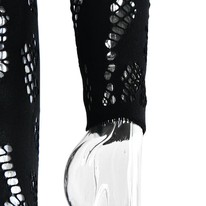 Weird Puss Irregular Hollow Jumpsuit Women Full Sleeve Button Sexy See Through Stylish Stretch Skinny Midnight Activity Overall
