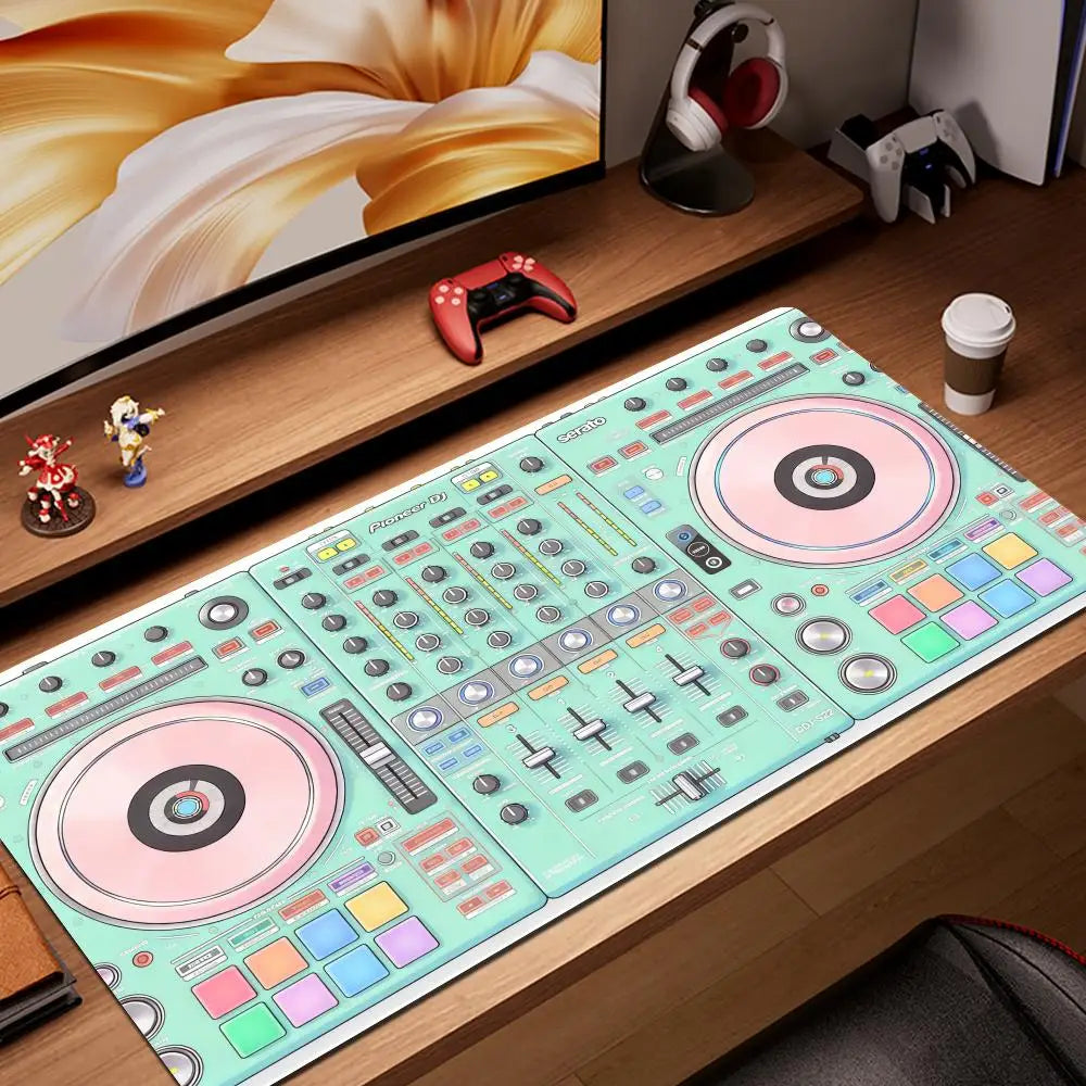 Radio Dj Workbench Mouse Pad Gamer XL Large HD HYBXAXC Desk Mats MousePads Natural Rubber Carpet Anti Slip Laptop Mice Pad
