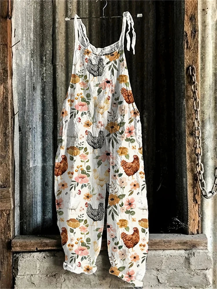 Pet Cat Love Print Women's Halter Jumpsuit Outdoor Resort Casual Women's Halter Pants S-5XL Spring Summer Jumpsuit Travelwear