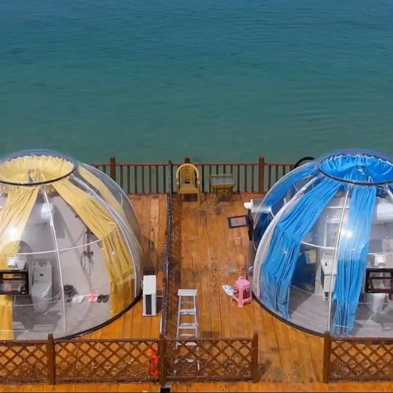 Prefab Luxury PC Outdoor Igloo Glamping Dome House Clear Bubble House Polycarbonate Geodesic Tent Hotel Use