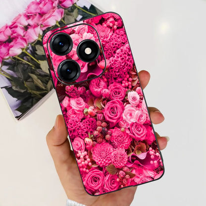 Phone Case For Tecno Spark 10 10C 2023 Fashion Flower Cat Butterfly Soft Silicone TPU Cases For Tecno Spark10 Spark10c KI5q KI5k
