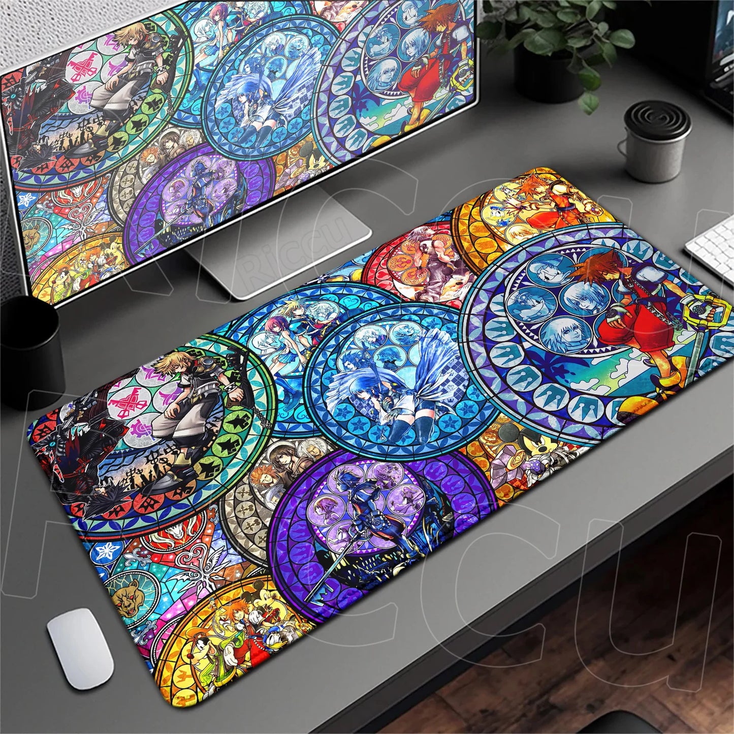 Anime Mousepad Hot Gaming K-kingdom H-hearts Non-Slip Laptop Long Deskmat Xxl Office Extended Mouse Mat Gamer Speed Keyboard Pad