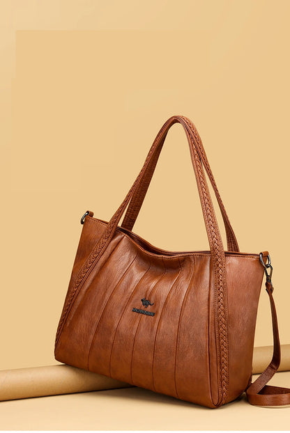 Genuine Brand Leather Women Handbag Luxury Designer Shoulder Crossbody Bags Ladies Purse Messenger Tote Bag Female Commuting Bag