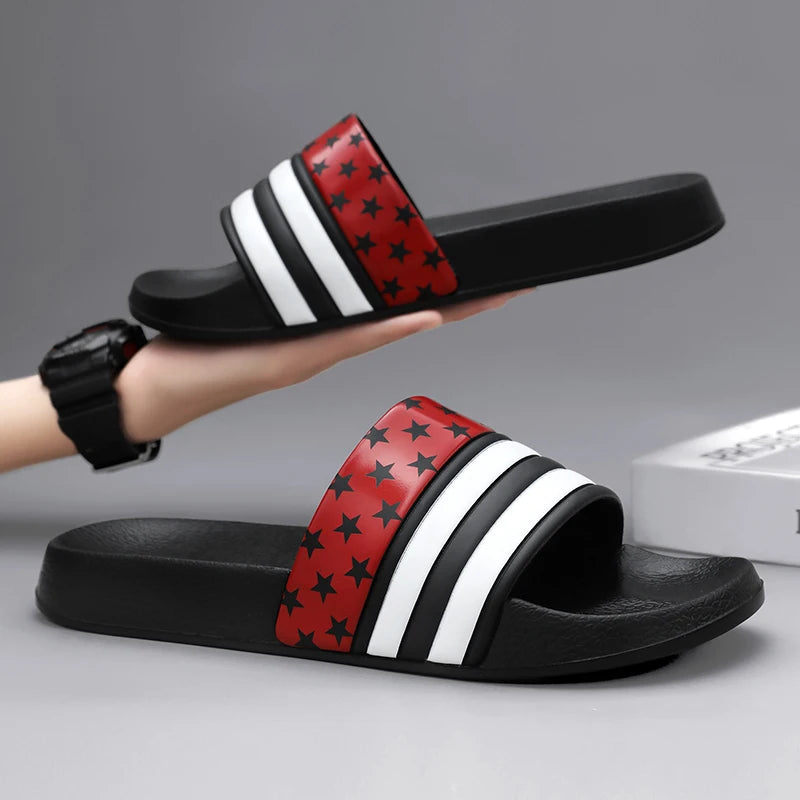 Plus Size Men Indoor Home Slippers Male Soft Comfortable Bath Slipper Men's EVA Flat Thick Platform Outdoor Beach Sandals Summer
