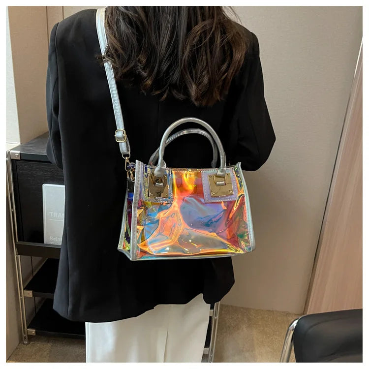 Fashionable Plastic Dazzling Colors Casual Crossbody Bags for Women Ladies Luxury Designer Tote Handbags Travel Shoulder Bag Sac