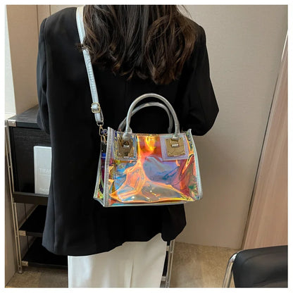 Fashionable Plastic Dazzling Colors Casual Crossbody Bags for Women Ladies Luxury Designer Tote Handbags Travel Shoulder Bag Sac