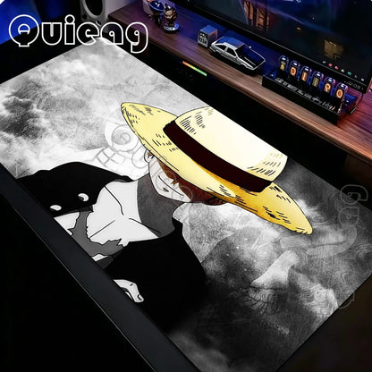 New One Piece Mouse Pad Oversized Computer Keyboard Pads Anime Office Luffy Gear 5 Mousepad E-sports Gaming Table Mat 900x400mm