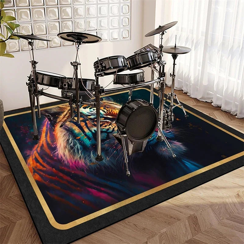 Vintage Sound Absorbing Stage Carpet Mat Rugs for Soundproofing Bass Drums Snare Electronic Jazz Musical Floo
