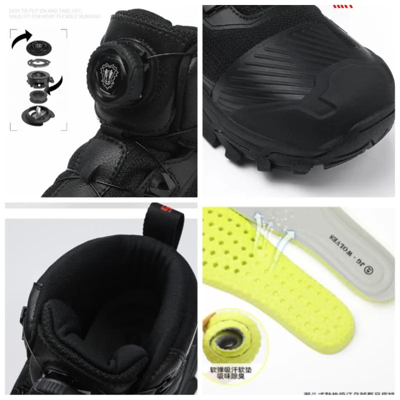 Hot CE Certification Motorbike Racing Boots Men Women Enduro Riding Shoes Waterproof Windproof Anti-Slip Durable Motocross Boots