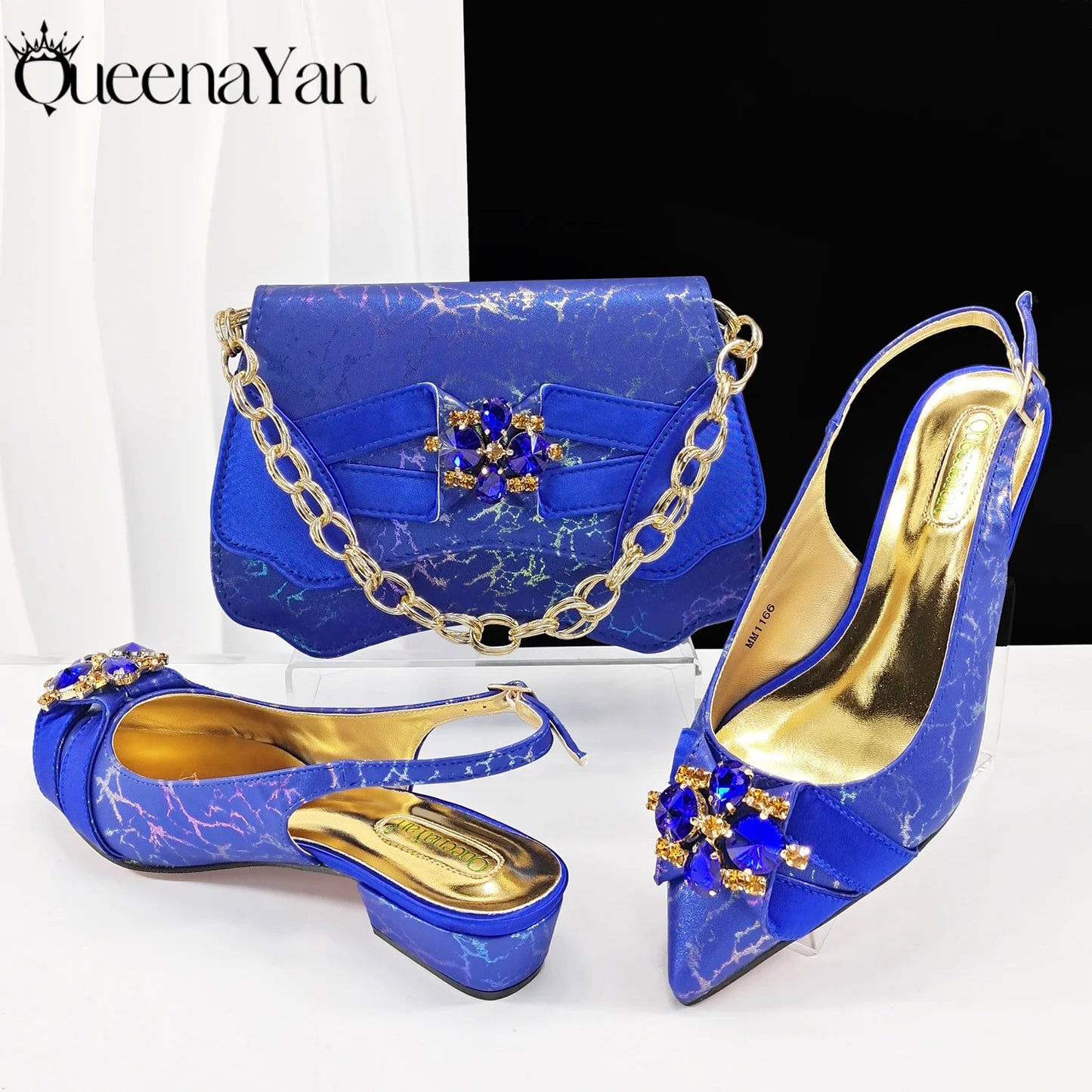 Newest Lemon Green Color Party Weddling Low Heels Pointed Toe Women Shoes and Bag Made of New Bright Materials Comfortable Heels