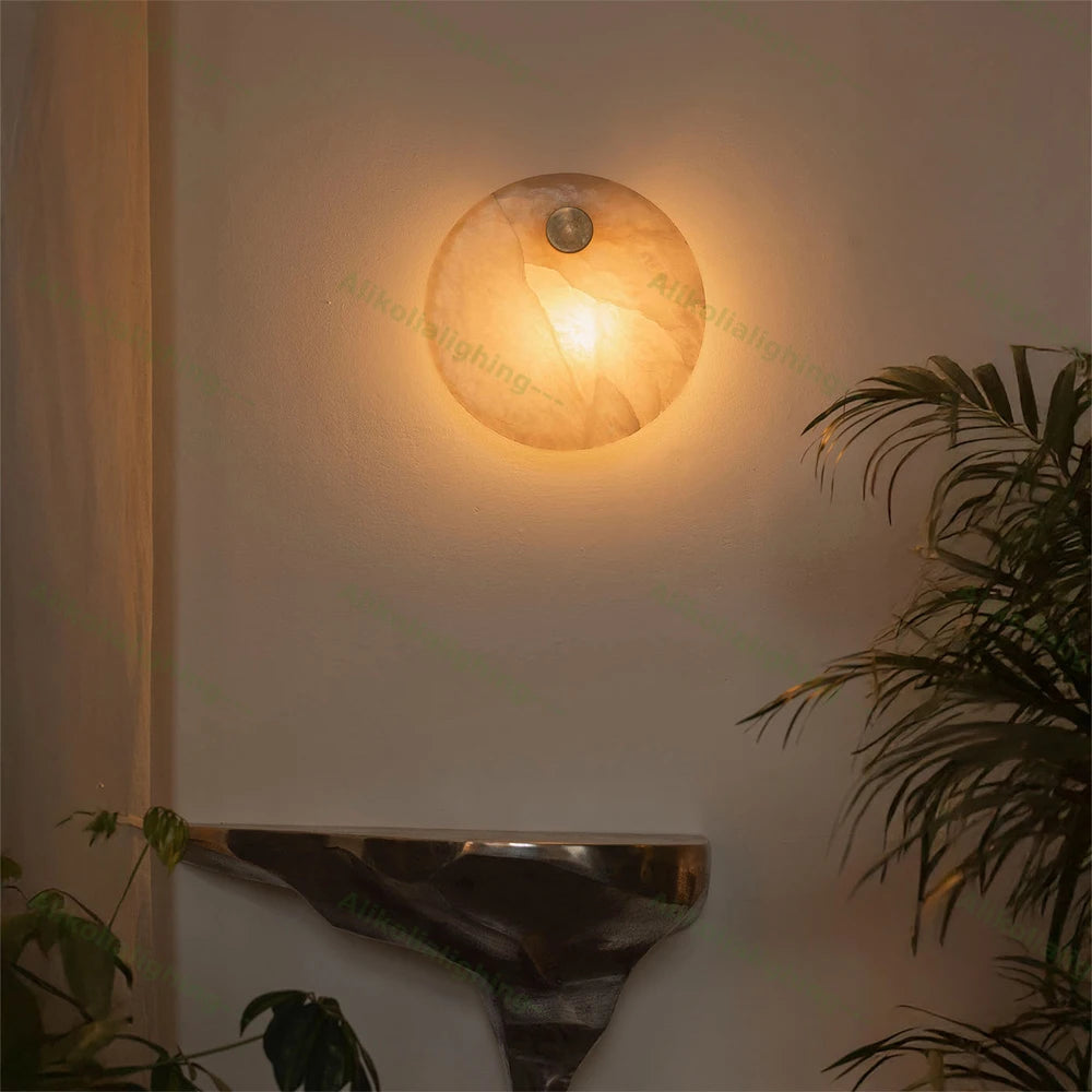 2026 Natural Marble Pieces LED Chandelier Lustre Alabaster Pendant Light Suspension Luminaire Lampen For Foyer Dinning Room