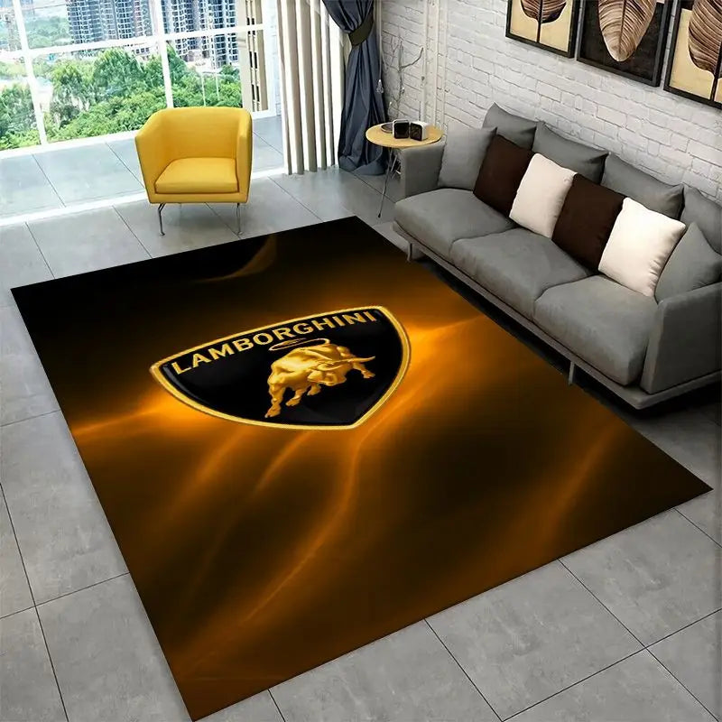 Racing Car L-Lamborghini MOTO Non-Slip Area Rug for Living Room,Bedroom,Playroom,Soft Carpet Floor Mat Home Decor Rug Kids Room
