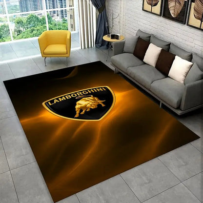 Racing Car L-Lamborghini MOTO Non-Slip Area Rug for Living Room,Bedroom,Playroom,Soft Carpet Floor Mat Home Decor Rug Kids Room