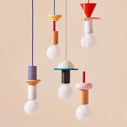 Fast Shipping Nordic Wood LED Pendant Lights Kitchen Home Decor Hanging Lamp Restaurant Ceiling Chandelier Lustre Light Fixture