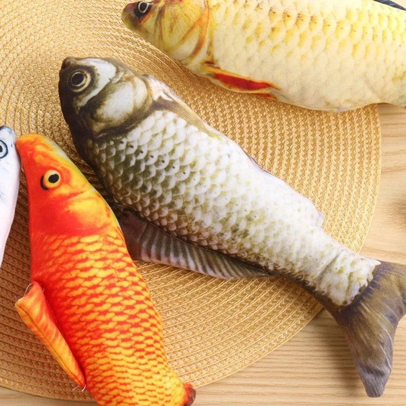 Hot sale of cat-teasing toys simulation fish tear-teasing cat chew plush toys fish cat supplies Pet supplies