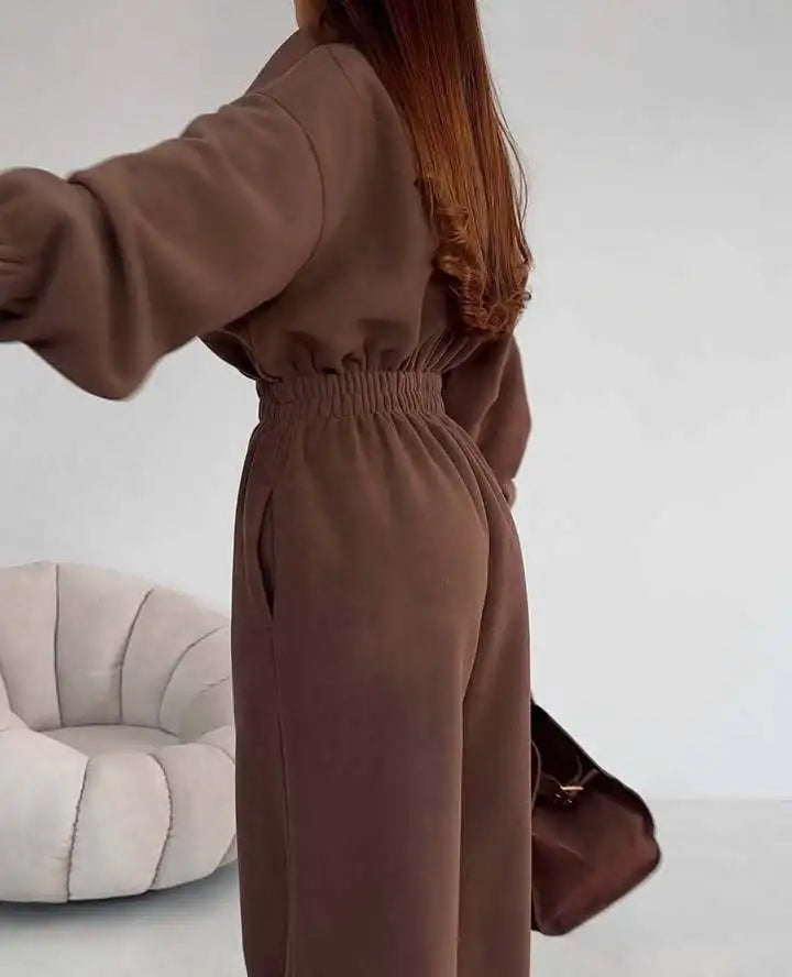 Sports and Leisure Contrast Color Jumpsuit Fashion Trend Street Jumpsuit Women’s Suit New Women Clothing